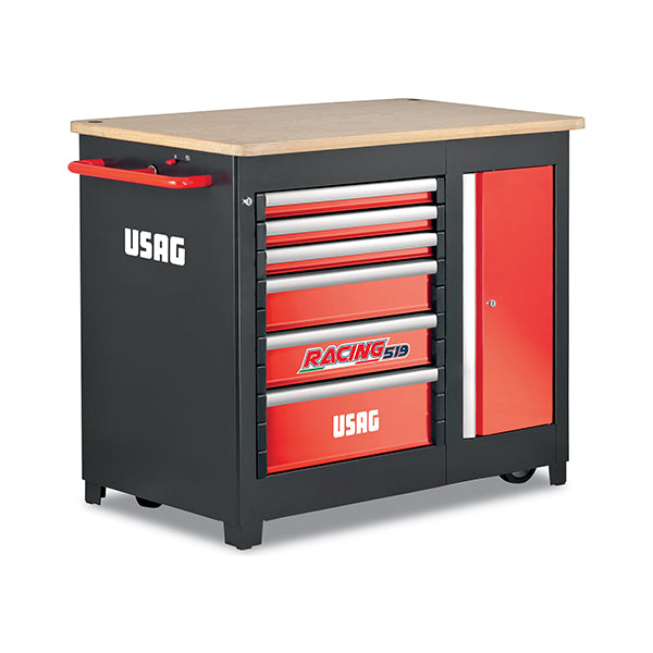 519 RBU6/3V - Etabli mobile racing 1212x670x1000 mm - 6 tiroirs (vide) - U05190098 519 RBU6/3V - Etabli mobile racing 1212x670x1000 mm - 6 tiroirs (vide) - U05190098